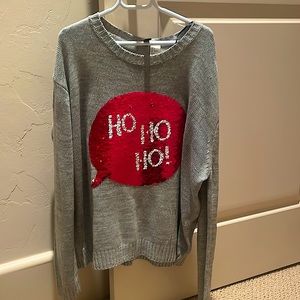 Double Message Sequin Holiday Sweater